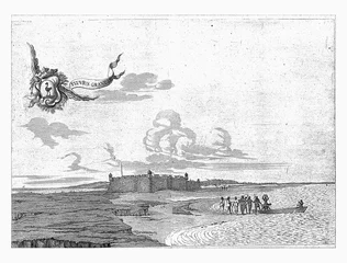 Foto op Canvas View of Fort Ceulen, c. 1636-1644, vintage illustration. © Morphart