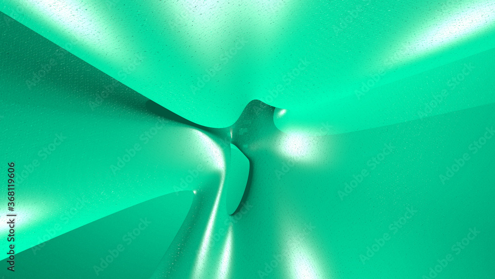 Poster chaotic 3d abstract background of curved geometrical patterns of stone color with lighting and shado