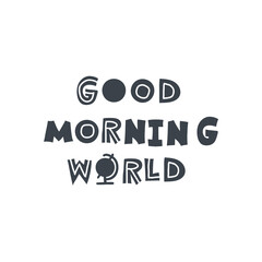 Hand-drawn lettering in sloppy style. Scandinavian doodles. Vector isolated motivation illustration