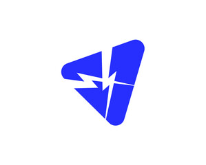 thunder logo icon isolated