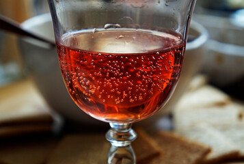 Rose wine glass