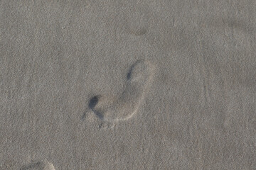 Fototapeta na wymiar footprints in sand