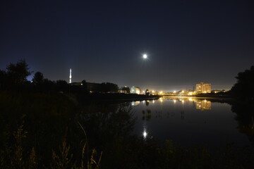 Fototapeta premium night view of the river