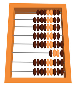 Russian abacus, illustration, vector on white background