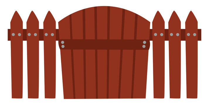 Wicket Gate, Illustration, Vector On White Background