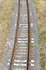Fototapeta premium the railway goes on the ground
