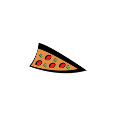 Unique pizza colorful icon design vector template