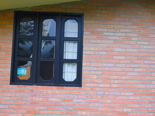 exterior brick wall with window