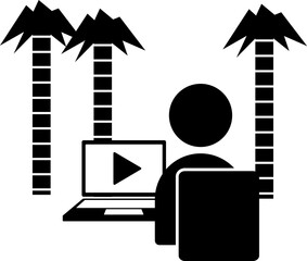 Pc スマホ タブレット Tv 動画再生アイコンセット Wall Mural Tota