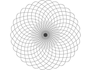 mandala zen flower - stencil for crayon coloring