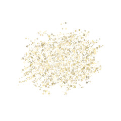 Gold Glitter Stars. Luxury Shiny Confetti.