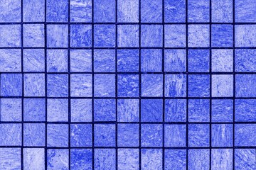 Glazed tiles Blue mosaic pattern and seamless background