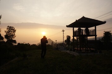 sunset in the beach