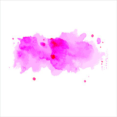 pink splashes watercolor .Vector eps10