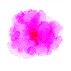 Vector set colorful watercolor brush of paint on white.