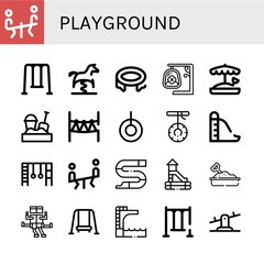 Fototapeta premium playground icon set