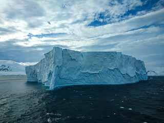 The angle of huge breakaway iceberg.