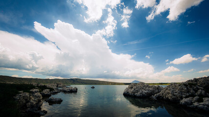 clouds over the lake
