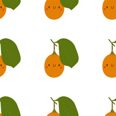Kawaii Cartoon Voavanga Fruit. 