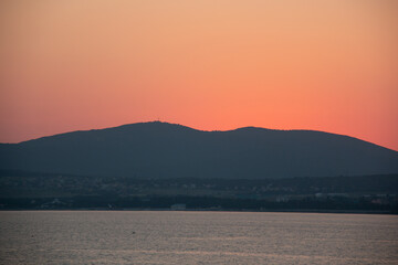 sunset in the mountains