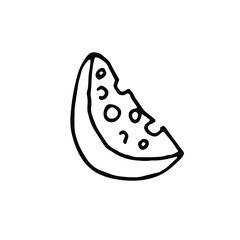 Cheese slice doodle.