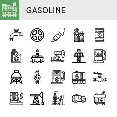 Set of gasoline icons