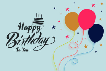 Happy birthday illustration. Modern vector