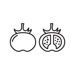 Tomato icon vector illustration.