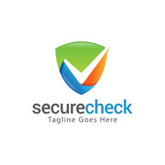 Shield Check Logo Design, Vector Icon, Symbol