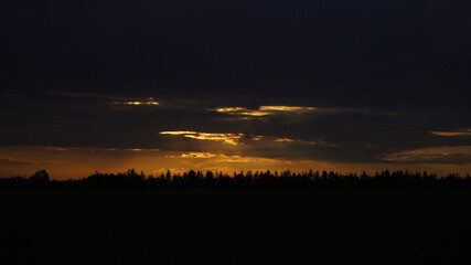 sunset in the mountains