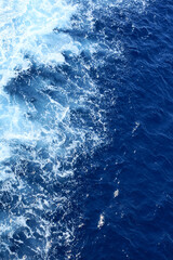 Obraz na płótnie Canvas Waves abstract background wallpaper view from ship modern high quality print