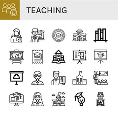 Set of teaching icons