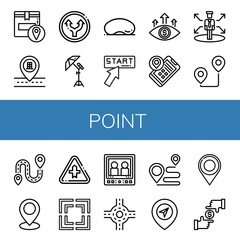 point simple icons set