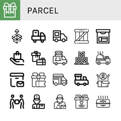 Set of parcel icons