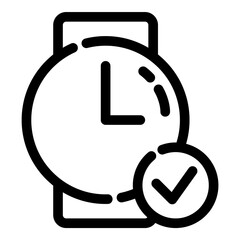 Time Management Flat Icon Isolated On White Background