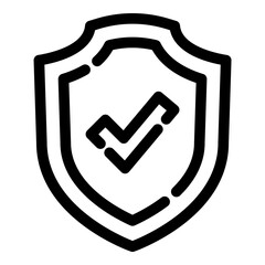 Protection Verify Flat Icon Isolated On White Background