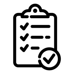 Checklist Flat Icon Isolated On White Background