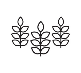 Wheat icon vector logo design template