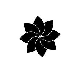 Flower icon flat style trendy logo template