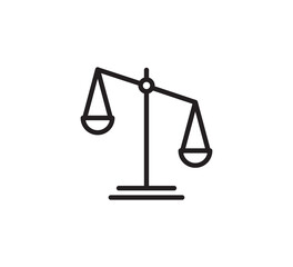 Scale of justice icon vector logo template