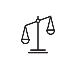 Scale of justice icon vector logo template