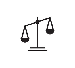 Scale of justice icon vector logo template