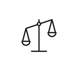 Scale of justice icon vector logo template