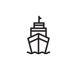 Shipping icon vector logo design template