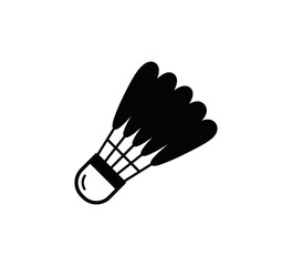 Shuttlecock icon flat style illustration