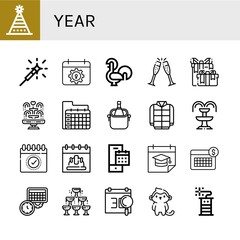 Set of year icons