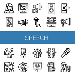 speech icon set