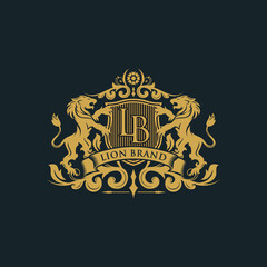 Heraldry Lion Brand logo Design