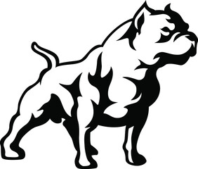 Simple Design of Strong American Bully Dog