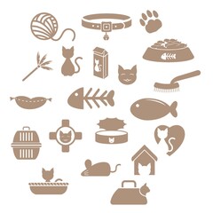 set of cat icons